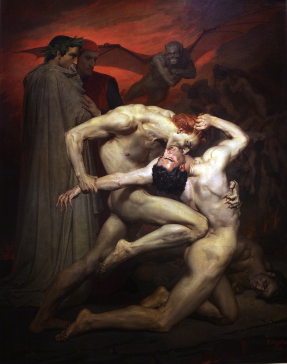 William Bouguereau — Dante et Virgile en enfer (1850)