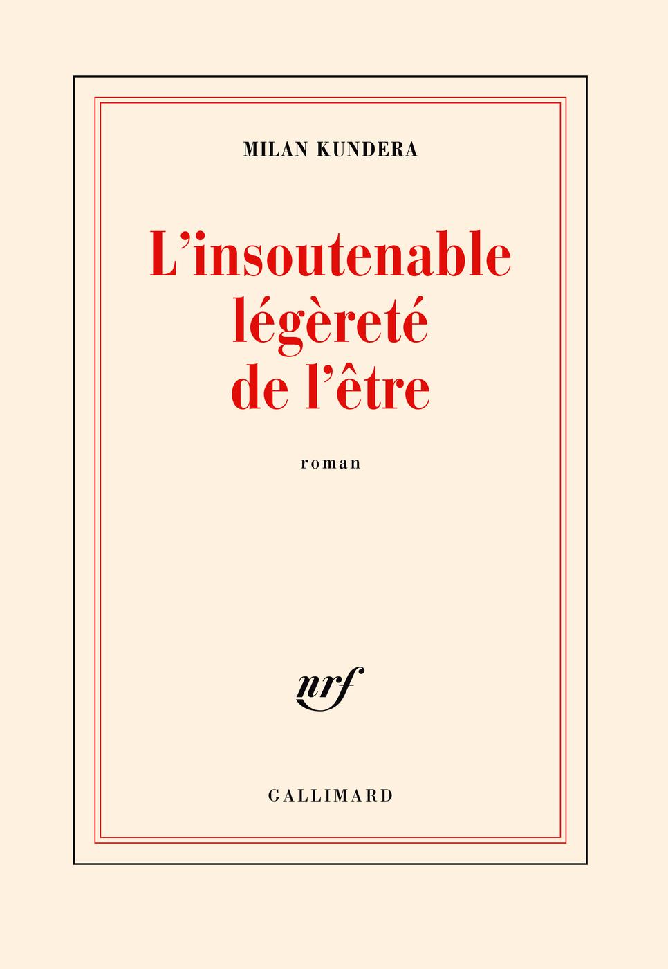 Couverture — L’Insoutenable légèreté de l’être (Milan Kundera)